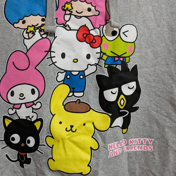Sanrio Hello Kitty & Friends Gray Hoodie XL - Picture 3 of 10